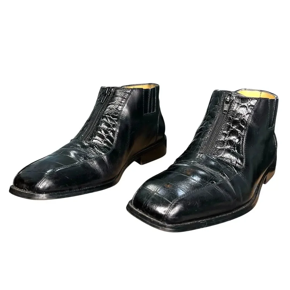 Vintage Georgia Brutini Men’s Black Leather Chukka Boots Size US 8.5